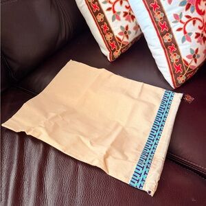 Tory Burch Beige Dust Bag with Blue Trim